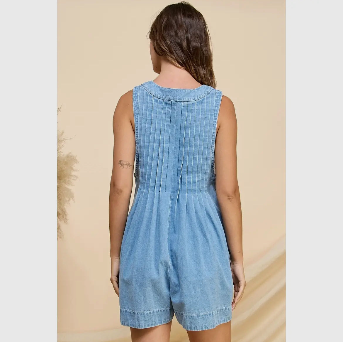 DENIM ROMPER