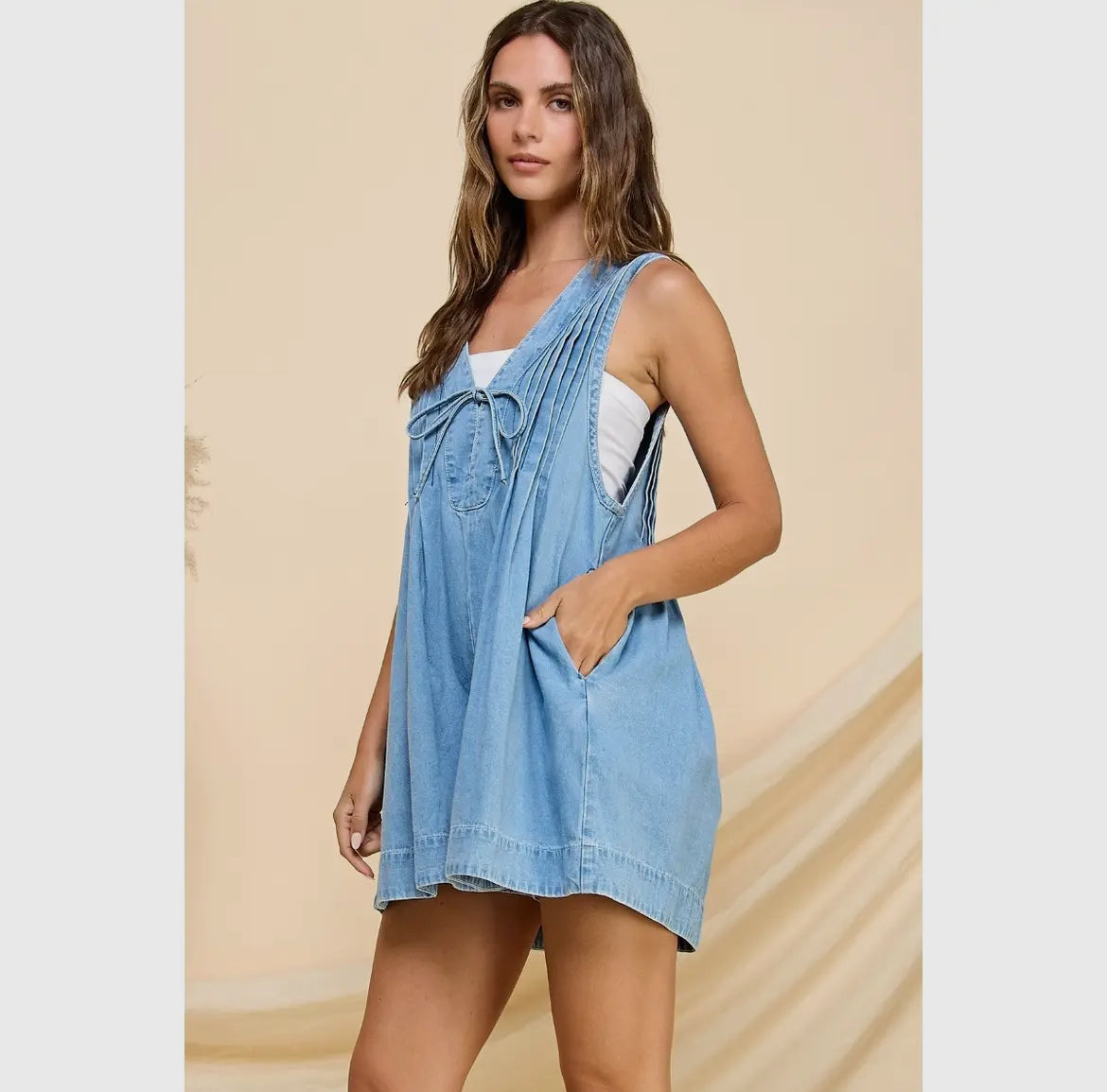 DENIM ROMPER