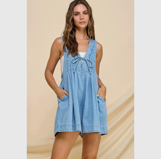 DENIM ROMPER